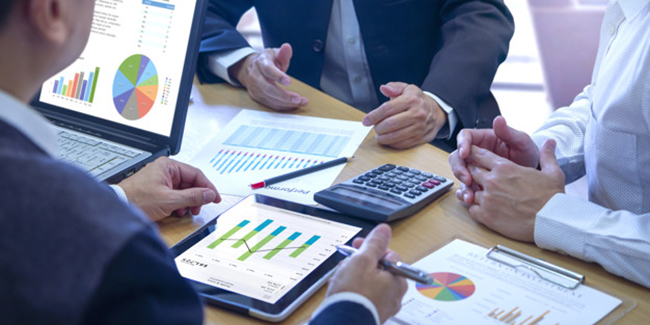 Reviewing a financial reports in returning on investment analysi