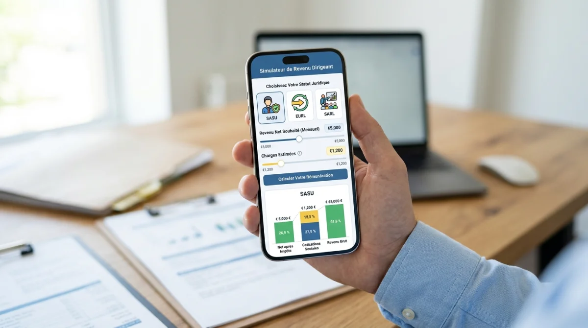 Comprendre le simulateur de revenu dirigeant sur creation-entreprise-france.com